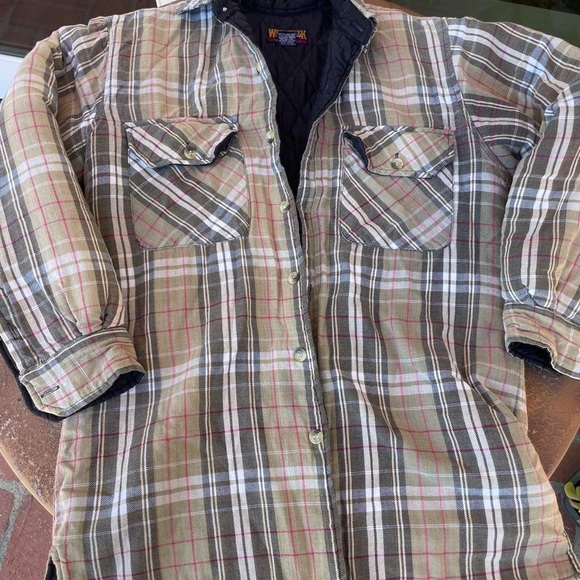 Vintage mens west creek plaid flannel jacket size small / in fair condition - Picture 2 of 5